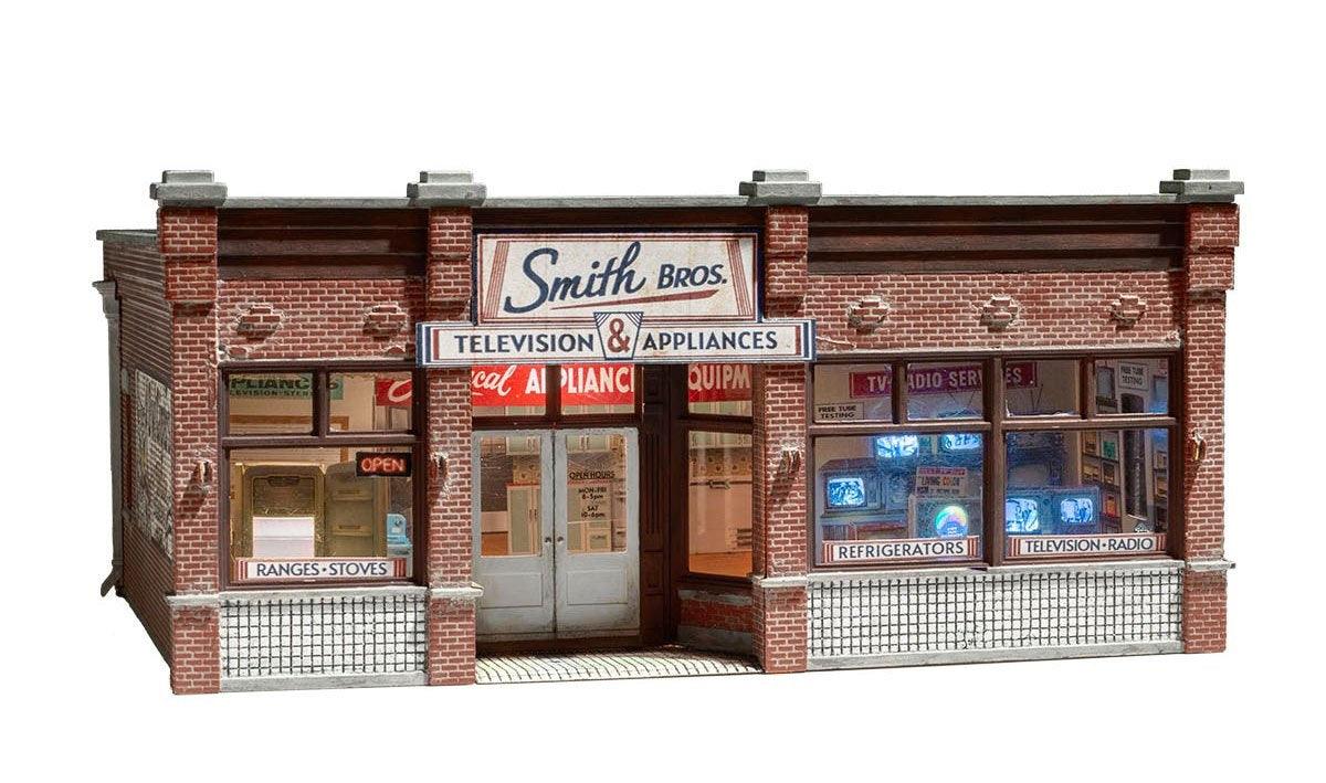 Woodland Scenics BR4959 N Scale Smith Brothers TV & Appliance Bulit