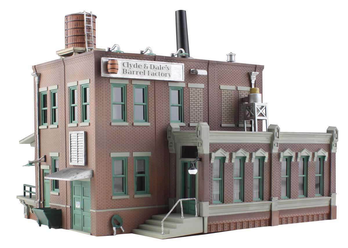 Woodland Scenics BR5026 HO Clyde & Dale's Barrel Factory Structure Built-&-Ready