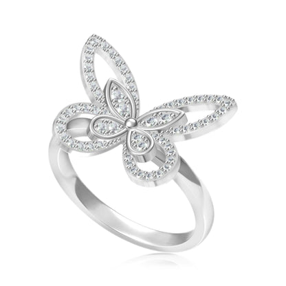 Crystal Butterfly Ring - 4 Sizes by Donatello Gian