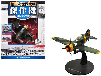 Brewster F2A Buffalo Fighter Aircraft "3rd Squadron Lentolaivue 24" Finnish Air Force 1/72 Diecast Model by DeAgostini  free shipping USA