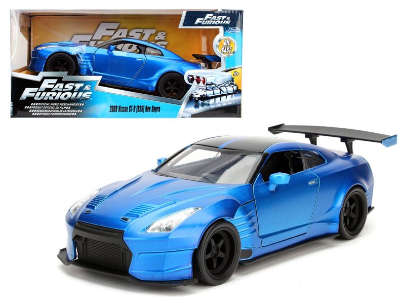 Brian's 2009 Nissan GTR R35 Blue Ben Sopra "Fast & Furious" Movie 1/24 Diecast Model Car  by Jada  free shipping USA