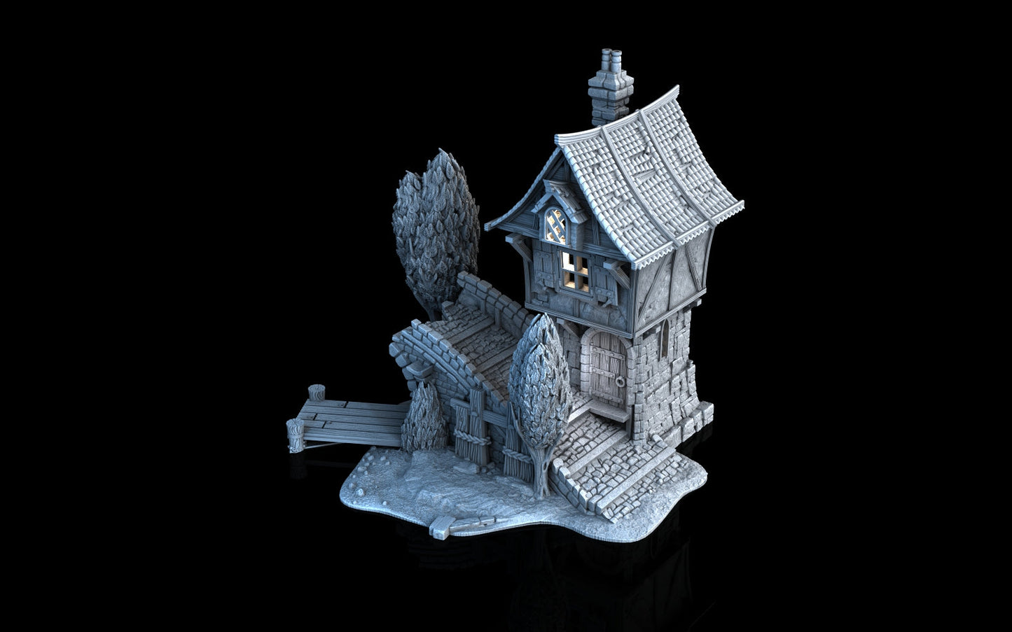Adrian-3DP4U - Broken Bridge - 28mm