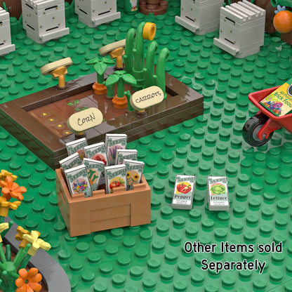 Seed Packet, Rose - Custom Printed Minifig Scale Tile - Made Using LEGO® parts