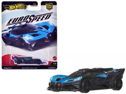 Bugatti Bolide Blue and Dark Blue Metallic "Euro Speed" Series Diecast Model Car by Hot Wheels  free shipping USA