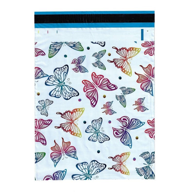 Butterfly Poly Mailers Size 6x9 Shipping Bags Rainbow Butterflies