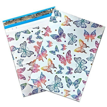 Butterfly Poly Mailers Size 6x9 Shipping Bags Rainbow Butterflies