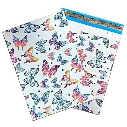 Butterfly Poly Mailers Size 6x9 Shipping Bags Rainbow Butterflies