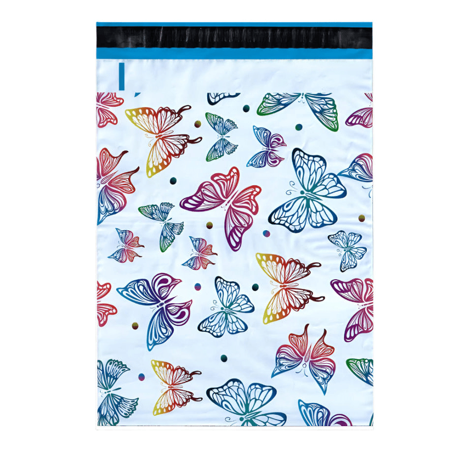 Butterfly Poly Mailers Size 6x9 Shipping Bags Rainbow Butterflies