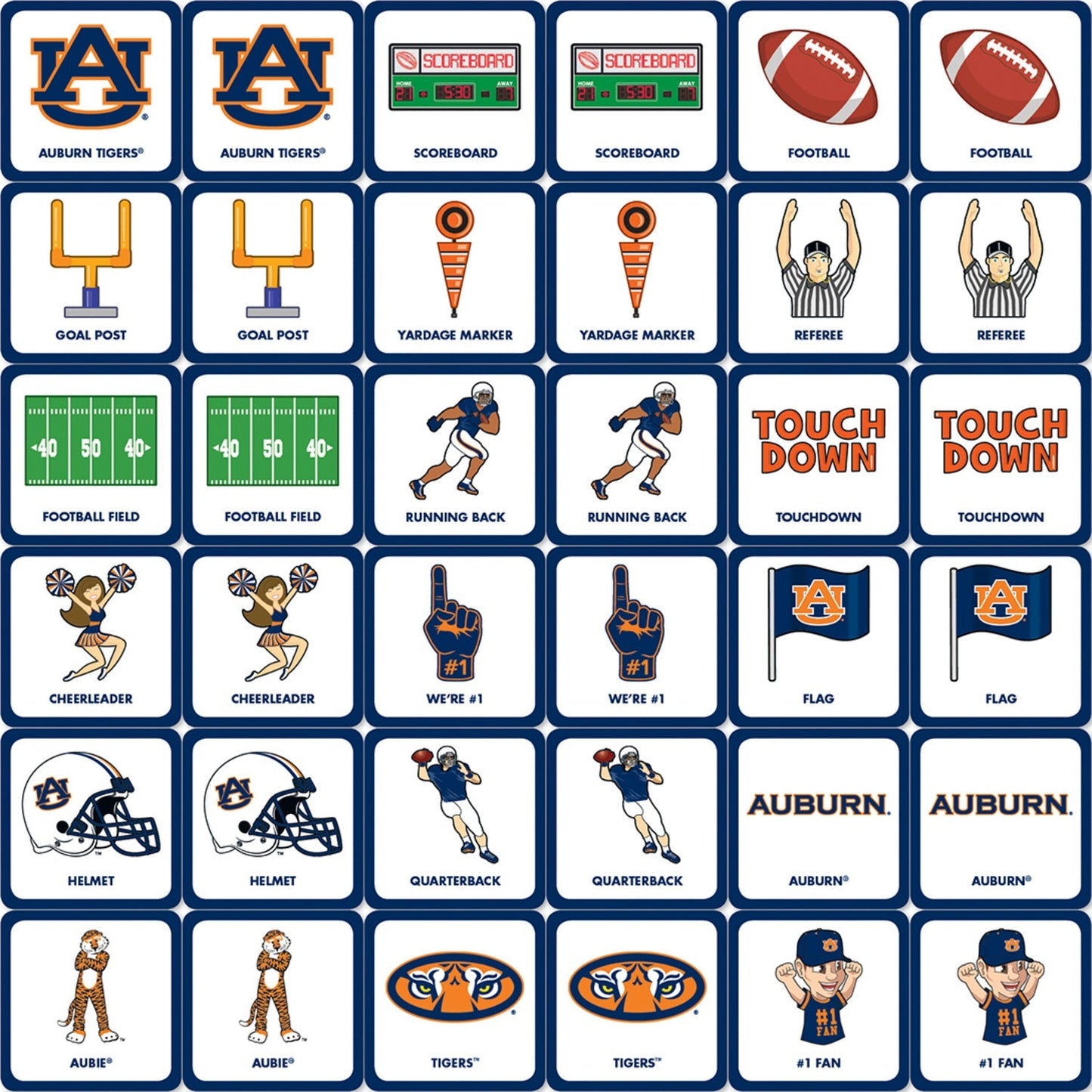 Auburn Tigers Matching Game by MasterPieces Puzzle Company INC