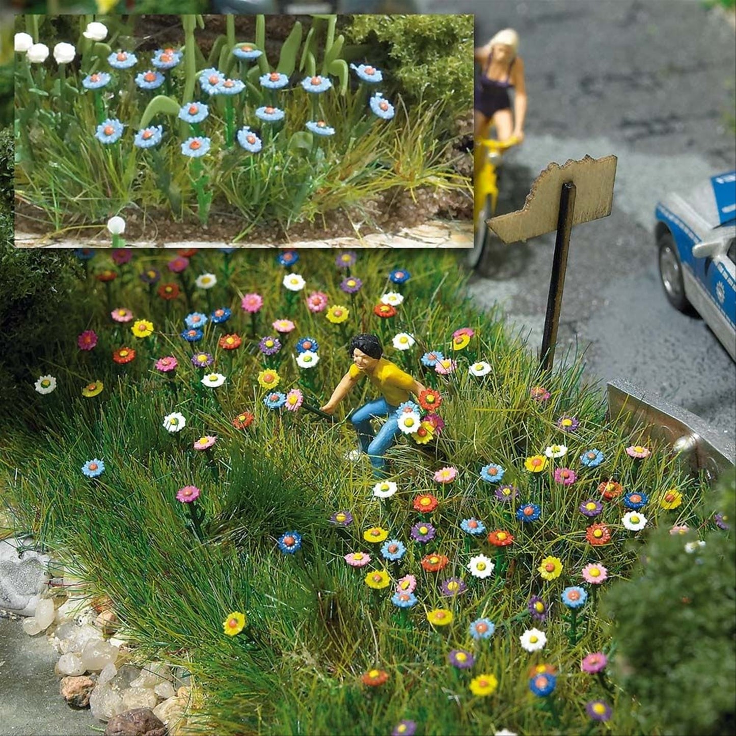 Busch 1229 HO Scale Summer Flowers Kit pkg(120)