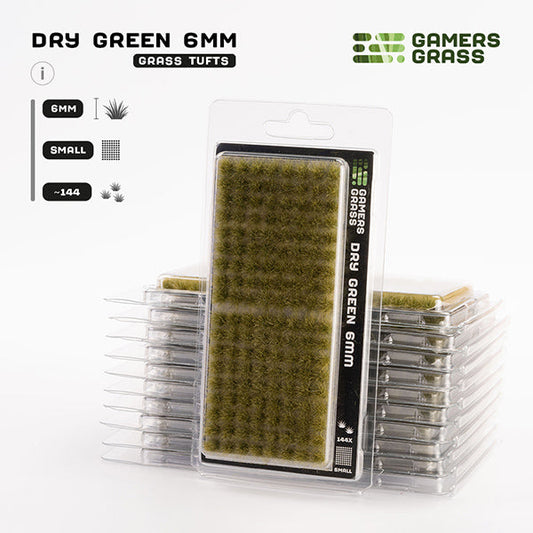 Gamers Grass Tufts: Dry Green 6mm- Small