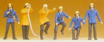 Preiser 14200 HO Scale Firemen Set #1 pkg(6)