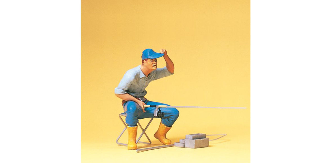 Preiser 45503 G Scale Fisherman with Accessories Figure