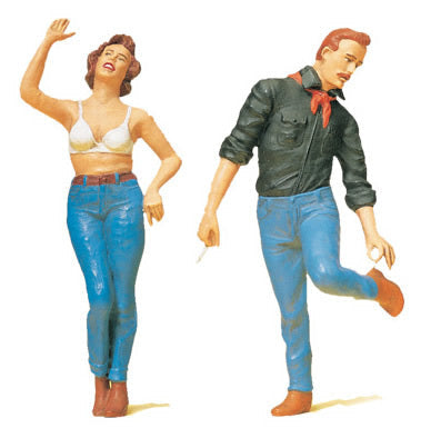 Preiser 45127 G Scale Pedestrians Couple In Jeans