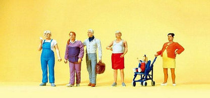 Preiser 10550 HO Scale Pedestrians Pregnant Women pkg(5)