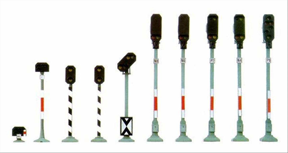 Busch 5810 HO Scale European Block Signals Kit, 10 Pieces