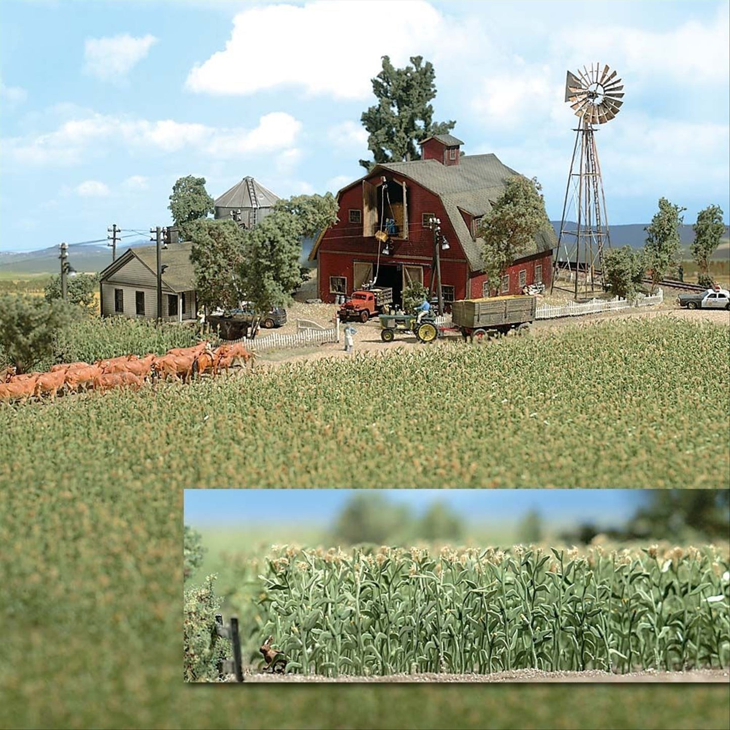 Busch 1202 HO Scale Corn Field Kit, 400 Plants