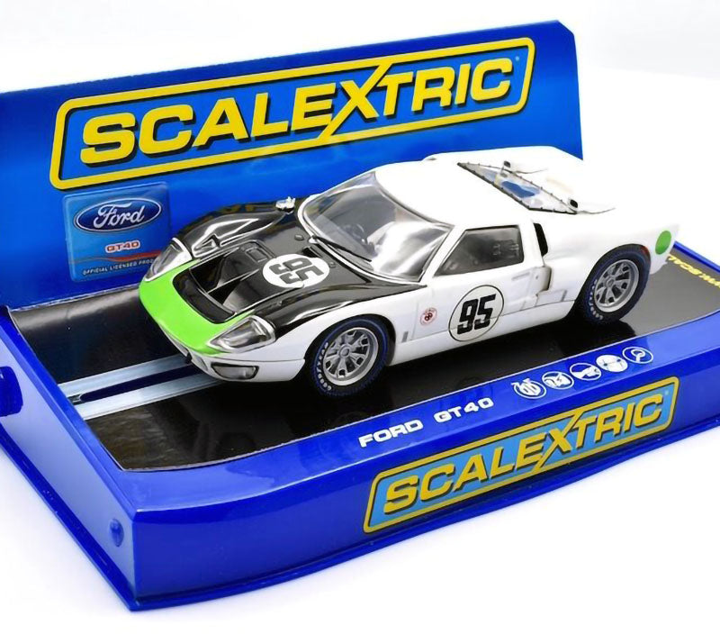 Scalextric C3231 Ford GT 1966 Daytona Walt Hansgen Mark Donohue Slot Car 1/32