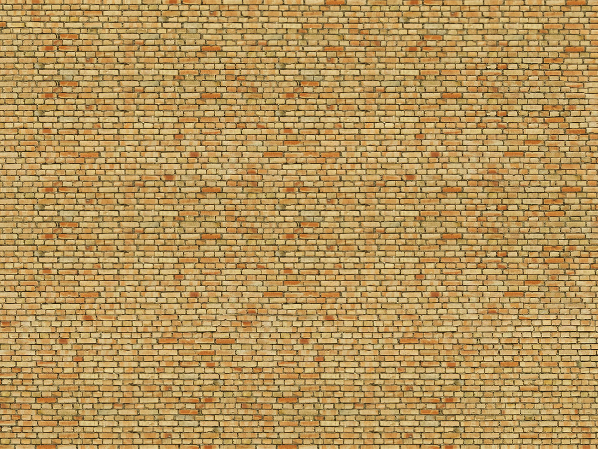 Noch 56613 HO Scale 3D Cream Brick Texture Sheet