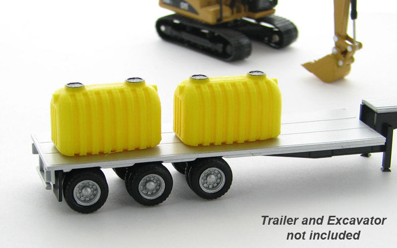 3D To Scale 87-145-Y 1/87 Septic Tank, Yellow 2-Pack