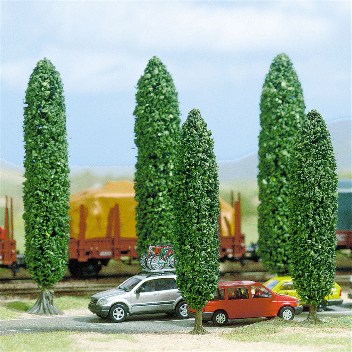 Busch 6228 All Scale Silver Poplar Trees, Package of 2