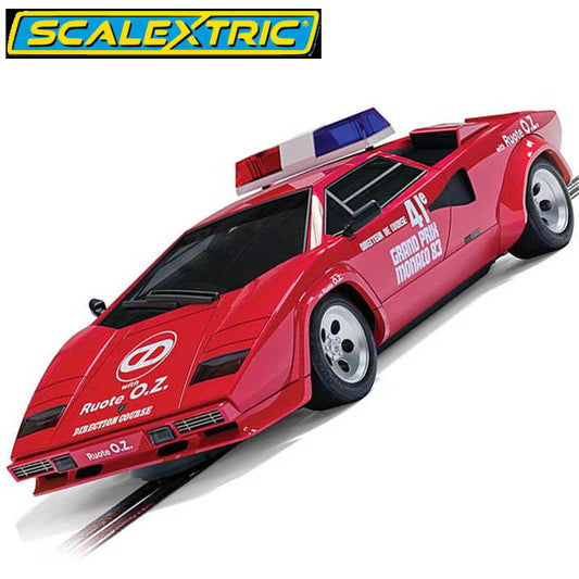 Scalextric C4329 Lamborghini Countach 1983 Monaco GP Safety Car slot 1/32 DPR