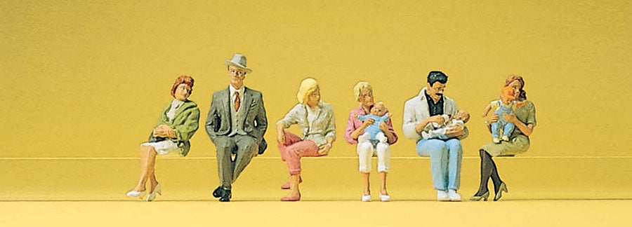 Preiser 10332 HO Scale Seated People Figure Set