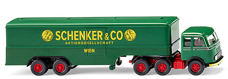Wiking 051327 1/87 Schenker Mercedes-Benz LPS 333 with Box Trailer