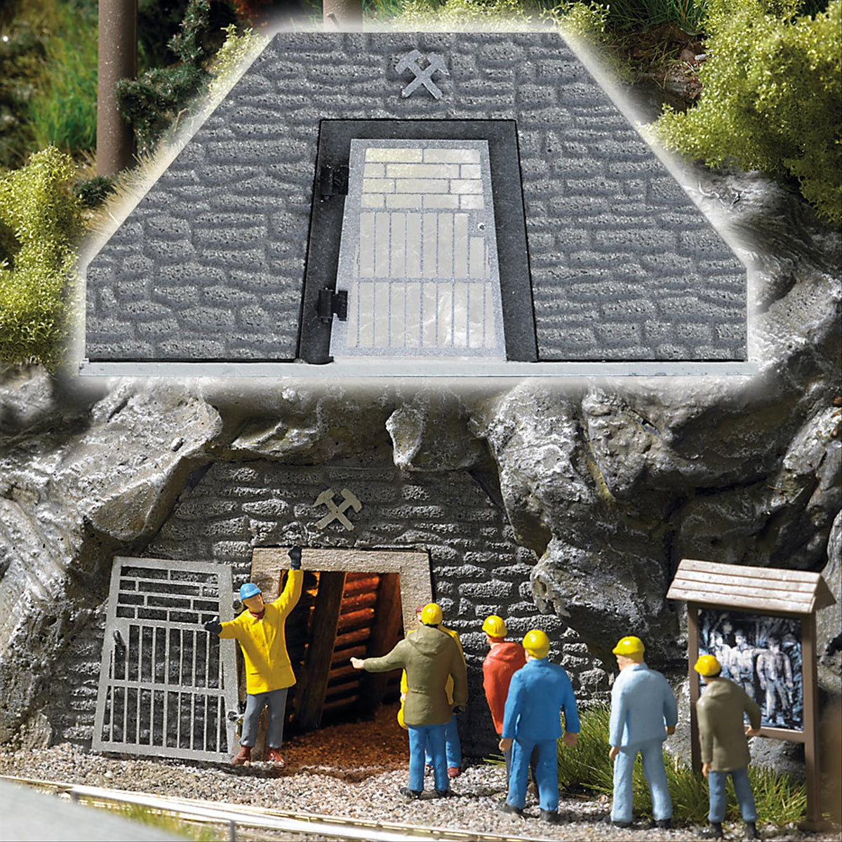Busch 1472 HO Scale Mine Entrance / Adit Mouth Portal