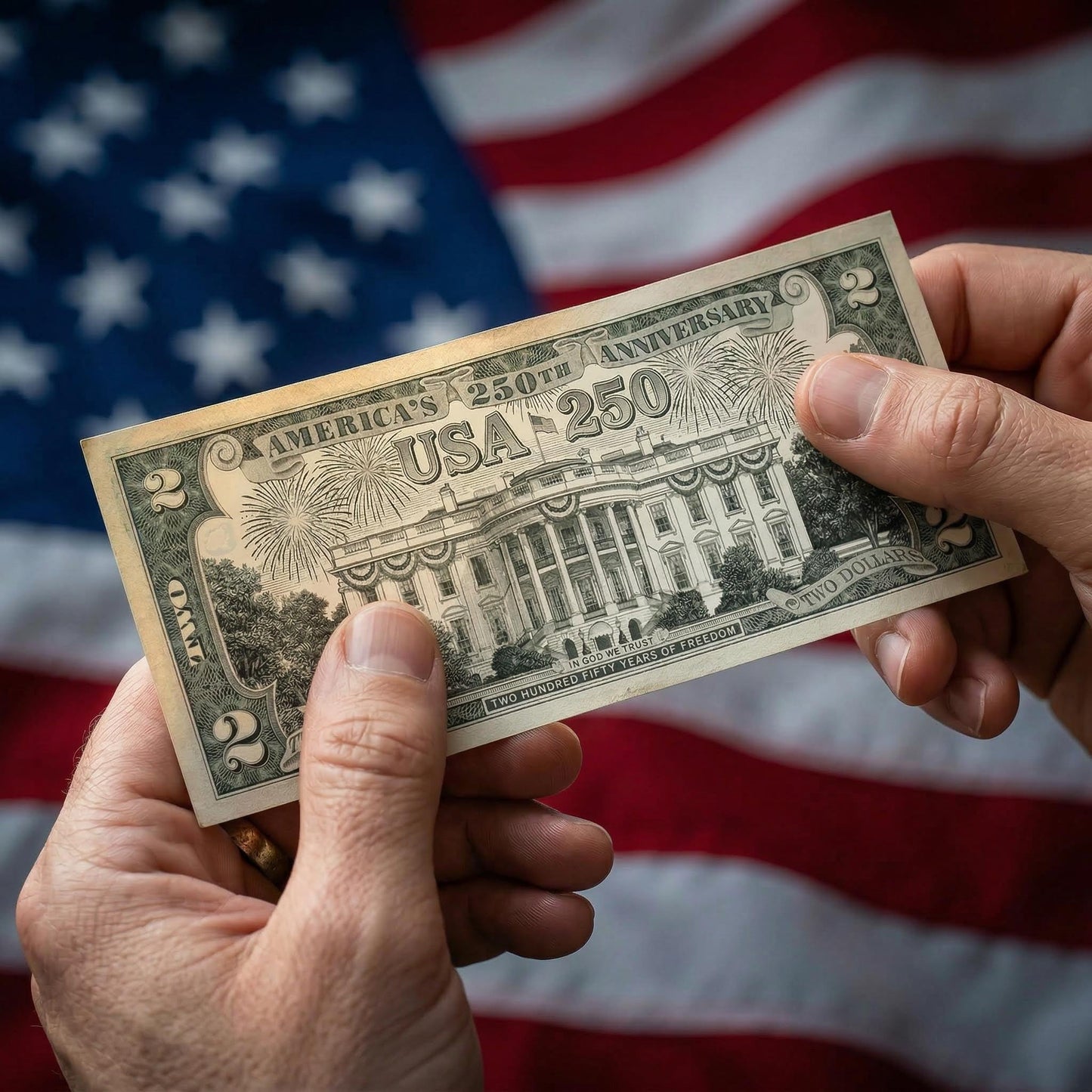 "White House" Legal Tender $2 Bill – USA 250th Collector's Edition