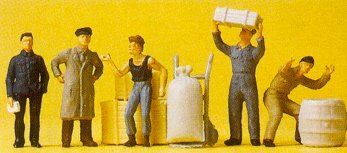 Preiser 14147 HO Scale Loading Dock Workers pkg(5)
