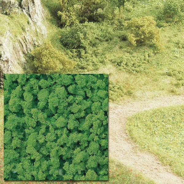 Busch 7367 A Scale Foam Flock Ground Cover -- Light Green 16-15/16oz 500ml