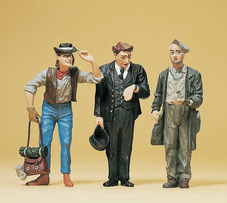 Preiser 45099 G Scale Conductor & Two Hobos Figure Set