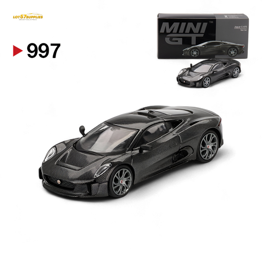 Mini-GT Jaguar C-X75 Test Car - Carbon Fiber #997 1:64 MGT00997