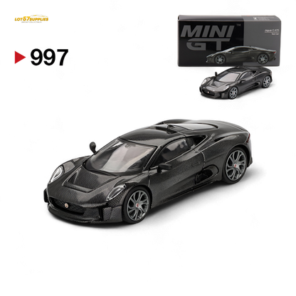Mini GT Jaguar C-X75 Test Car Carbon Fiber 1:64