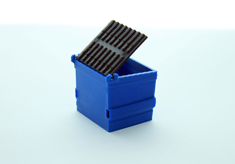 3D To Scale 64-230-BL 1/64 Trash Dumpster, Blue