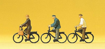 Preiser 10333 HO Scale Sports & Recreation Cyclists pkg(3)