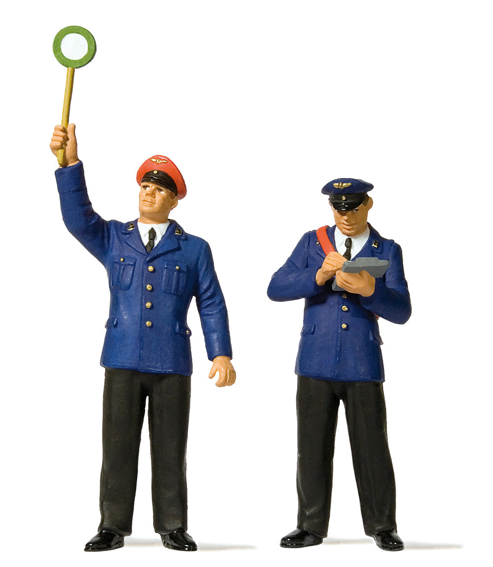 Preiser 44920 G Scale Railroad Controller & Conductor Figures