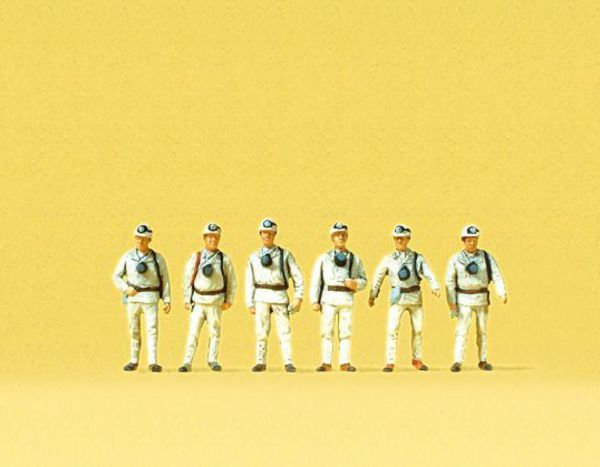 Preiser 79215 N Scale Workers Miners pkg(6)