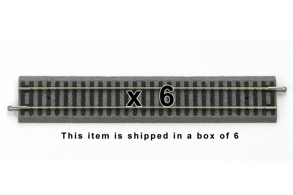 Piko 55401 HO Scale Roadbed Straight Track 231mm, Box of 6