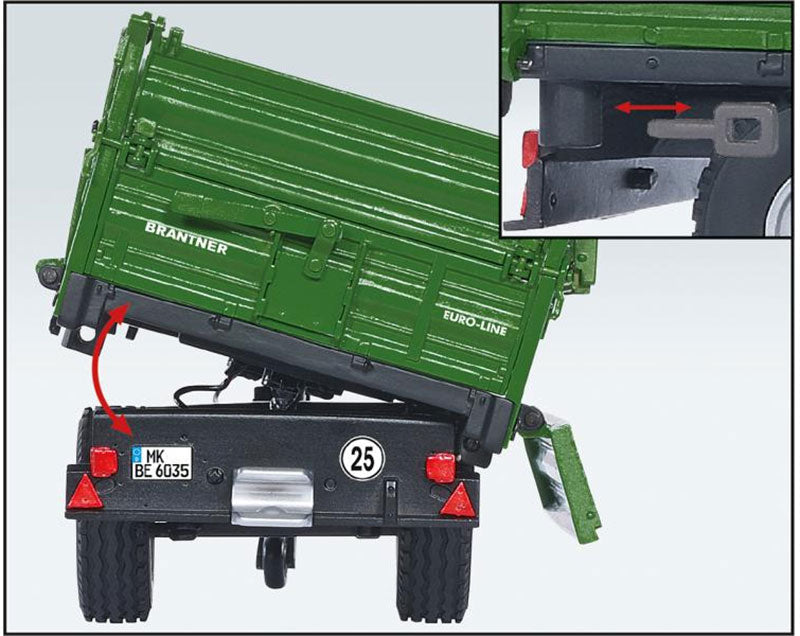 Wiking 077348 1/32 Brantner E 6035 Threeside Dump Trailer