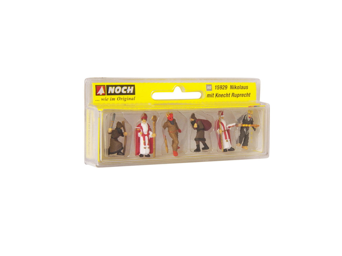 Noch 15929 HO Scale Santa Claus & Knecht Ruprecht, 6 Figures