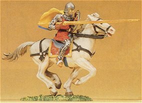 Preiser 50944 1:25 Norman Mounted Lancer with Cape #1