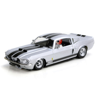 ThunderSlot 1967 Ford Shelby Mustang GT350 Silver Thunder Slot Car 1/32