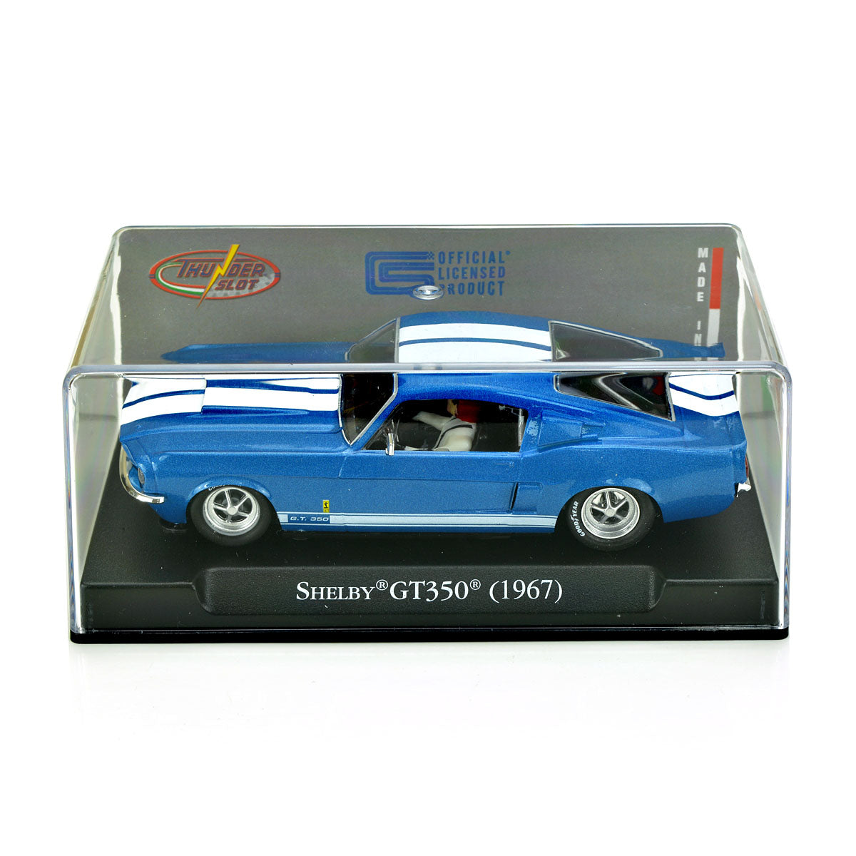 ThunderSlot 1967 Ford Shelby Mustang GT350 Blue Acapulco Thunder Slot Car 1/32