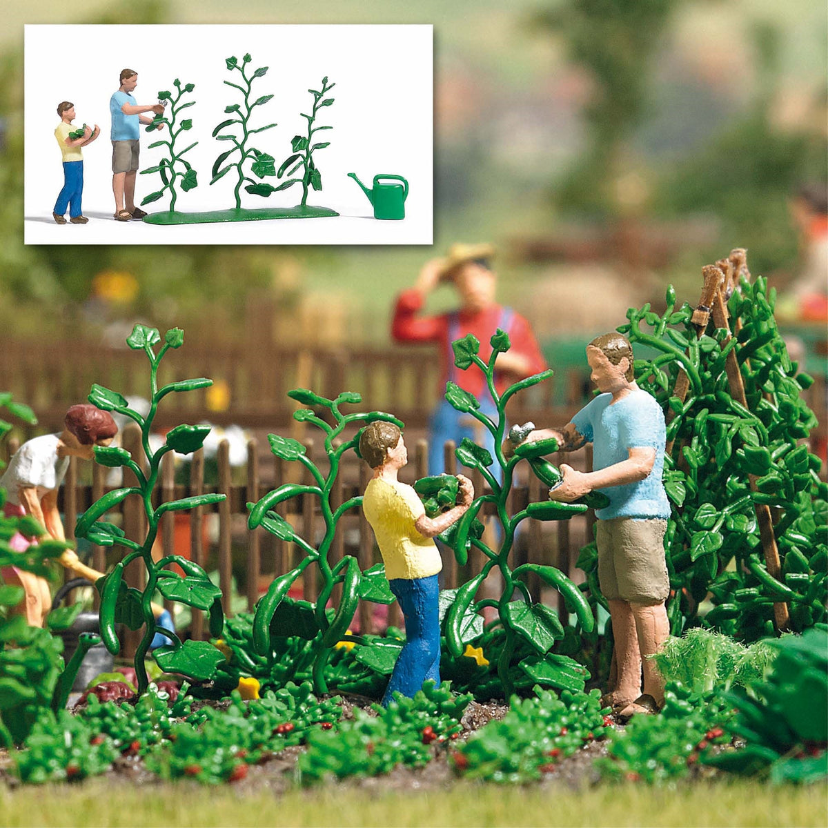 Busch 7877 HO Scale Cucumber Harvest Action Set