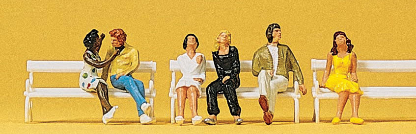 Preiser 10180 HO Scale Seated Couples Figure Set
