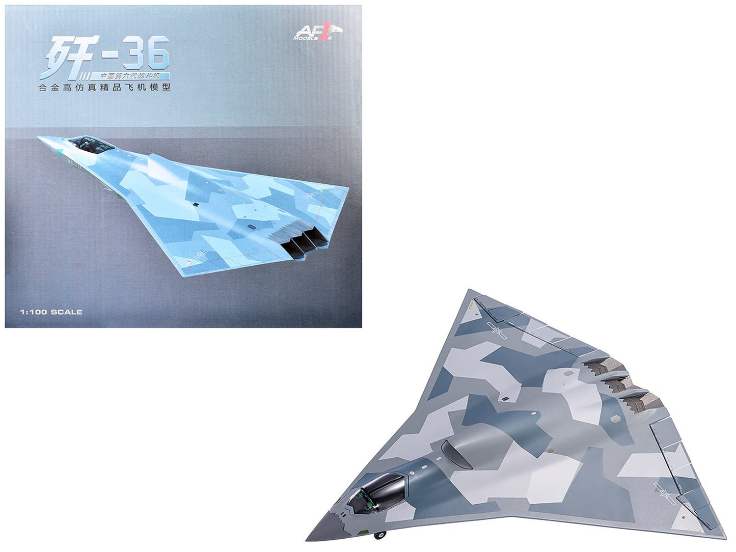 CAC J-36 Stealth Fighter Aircraft "Chinese Military" People’s Liberation Army Air Force 1/100 Diecast Model by Air Force 1  free shipping USA