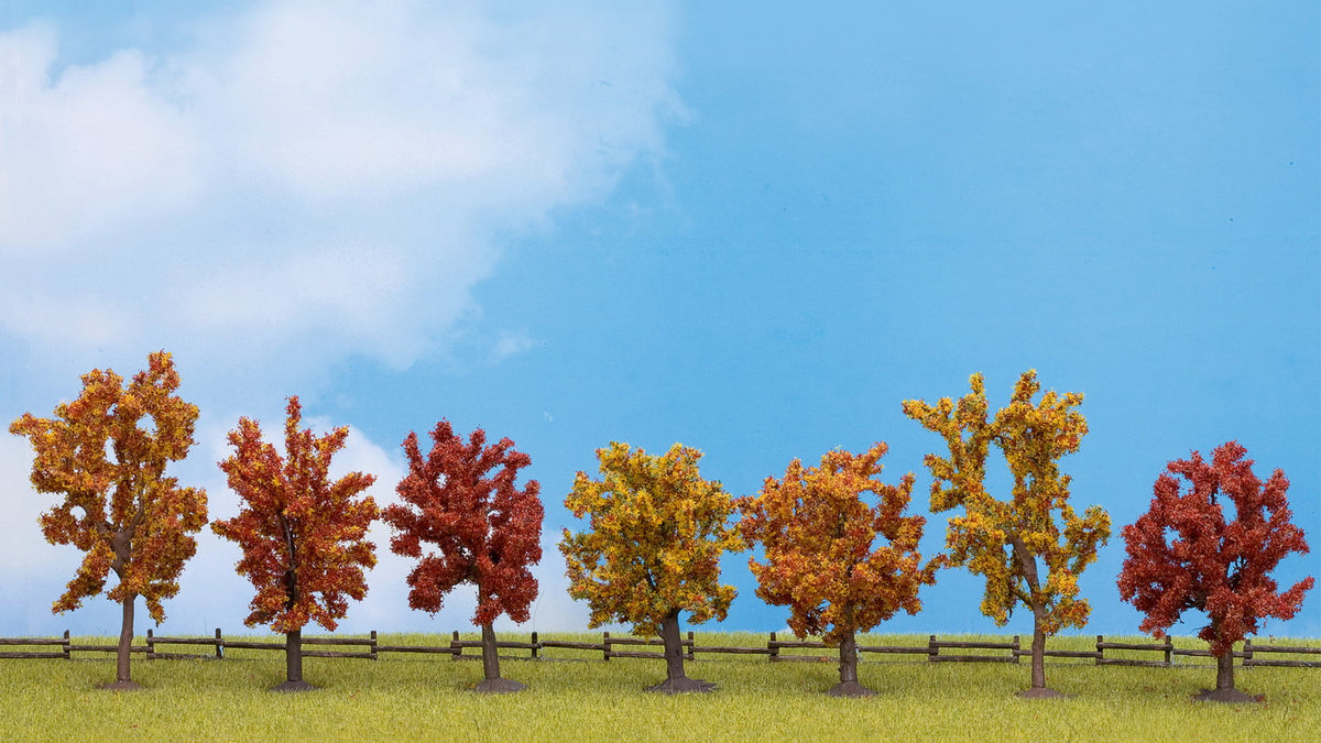 Noch 25070 HO/TT/N/Z Scale Autumn Trees, 8-10 cm, 7-Pack