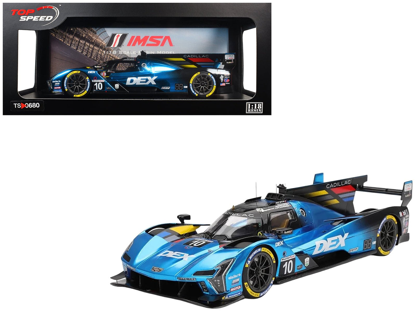 Cadillac V-Series.R #10 Filipe Albuquerque - Brendon Hartley - Will Stevens - Ricky Taylor "Cadillac Wayne Taylor Racing" IMSA "24 Hours of Daytona" (2025) 1/18 Model Car by Top Speed  free shipping USA
